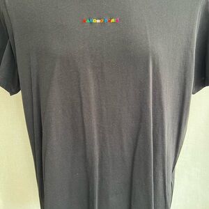 New Men's SANDRO Black Short Sleeve Tee with Minimalist Design